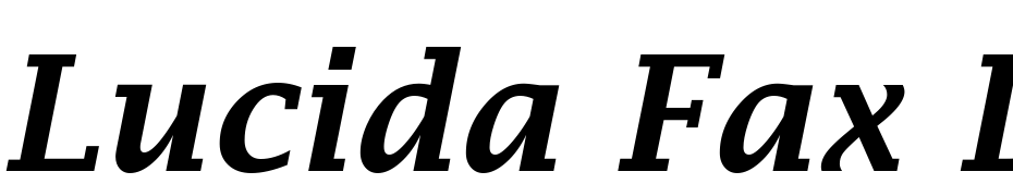 Lucida Fax Demibold Italic Font Download Free